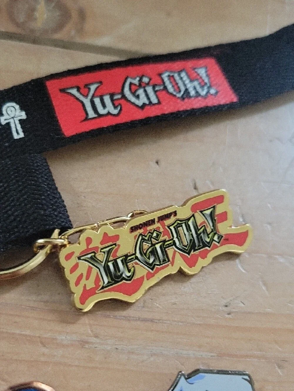 Set Of 8 2003 Yu-Gi-Oh! Lapel Pins + 2003 1st Ediion Keychain With Lanyard